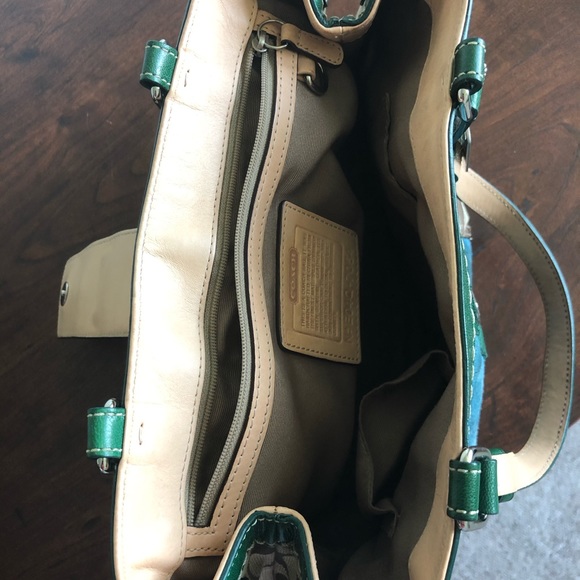 Coach suede trim color block bag *Authentic* - Picture 9 of 12